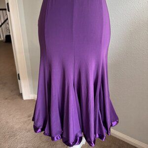 Dance America Royal Purple Smooth Skirt in Size Small, Ballroom Dance